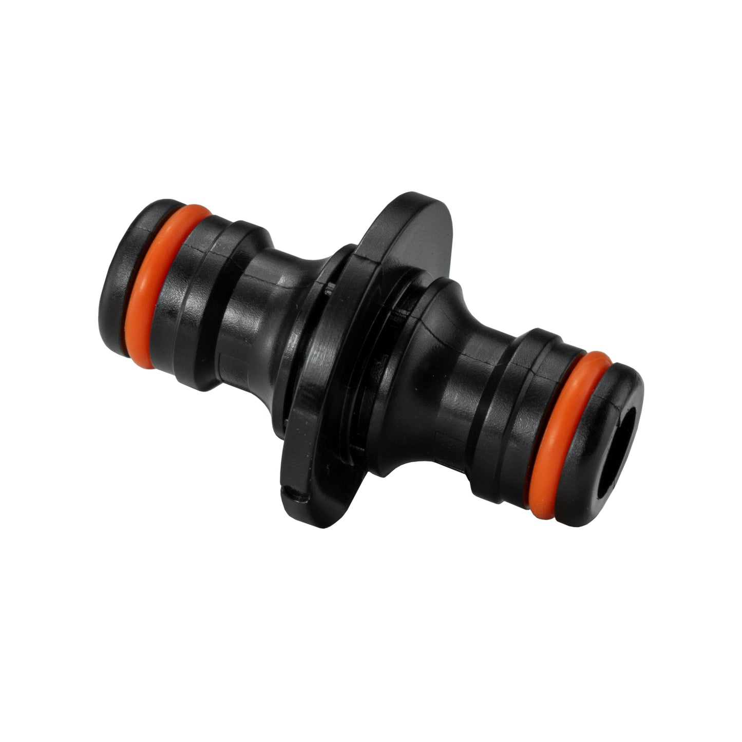 Two Way Connector Male Snap-On Joiner, Orange Black, Bradas for Garden Hose Pipe