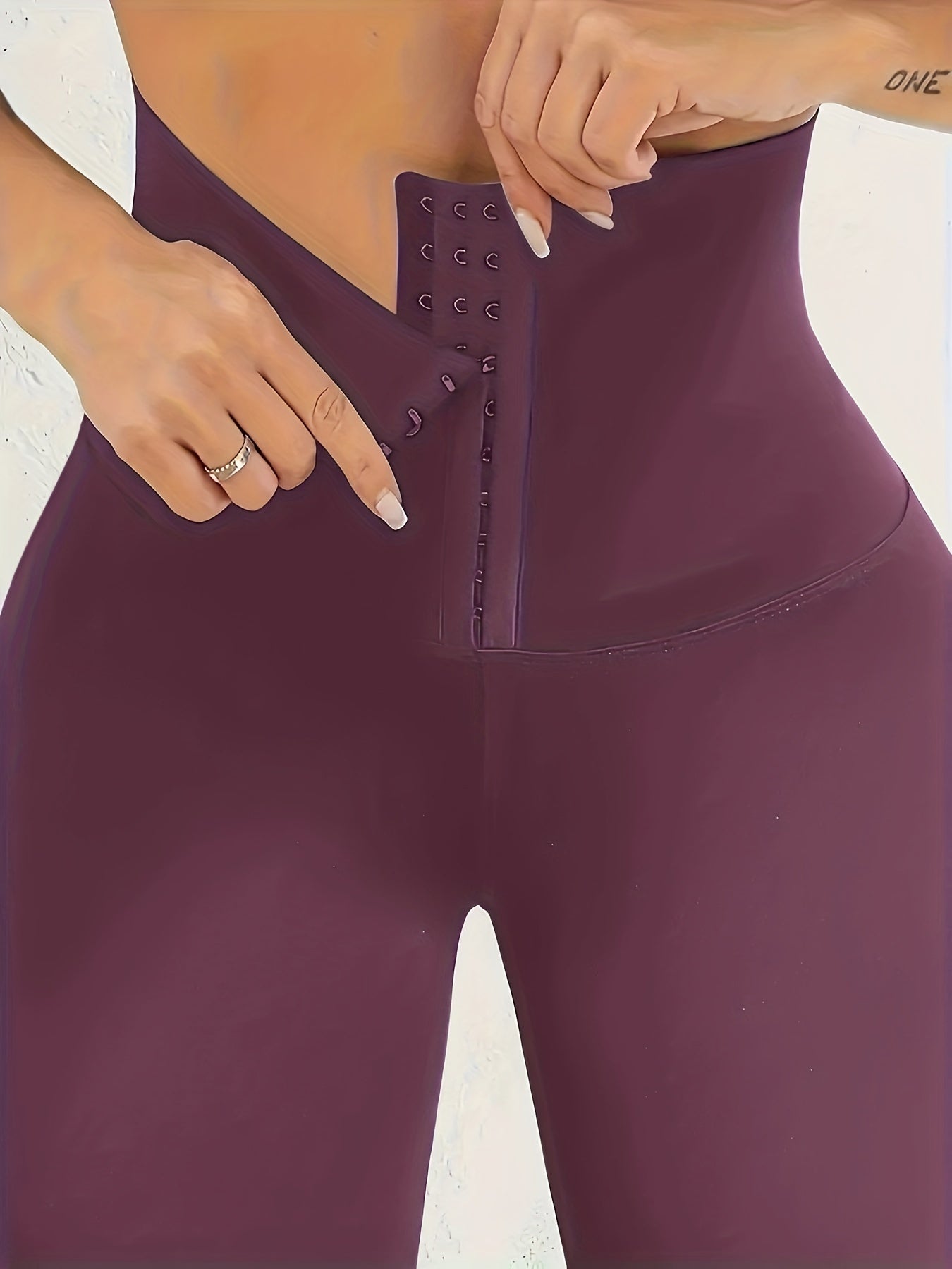 High-Waist Tummy Control Leggings - Butt Lifting Skinny Jeans for Women | Double-Breasted Button Closure