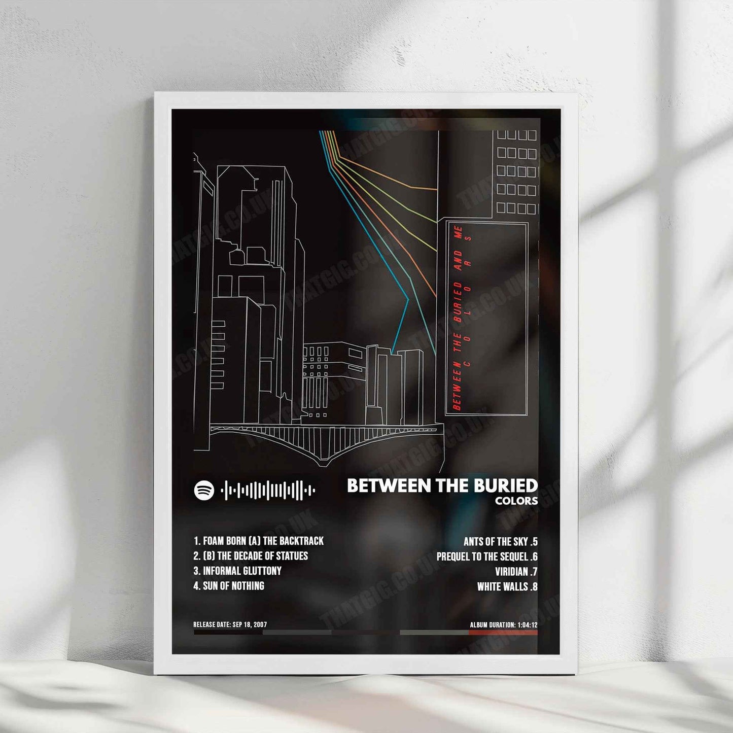 Between the Buried and Me "Colors" Album Cover Poster - with Complete Tracklist