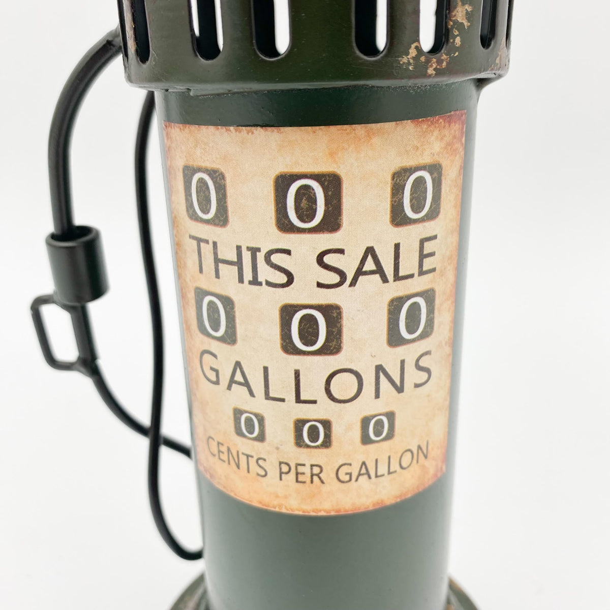 37CM TABLE CLOCK - Gasoline Pump Design