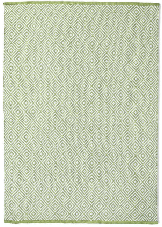 Diamond Green Hand-woven Rug