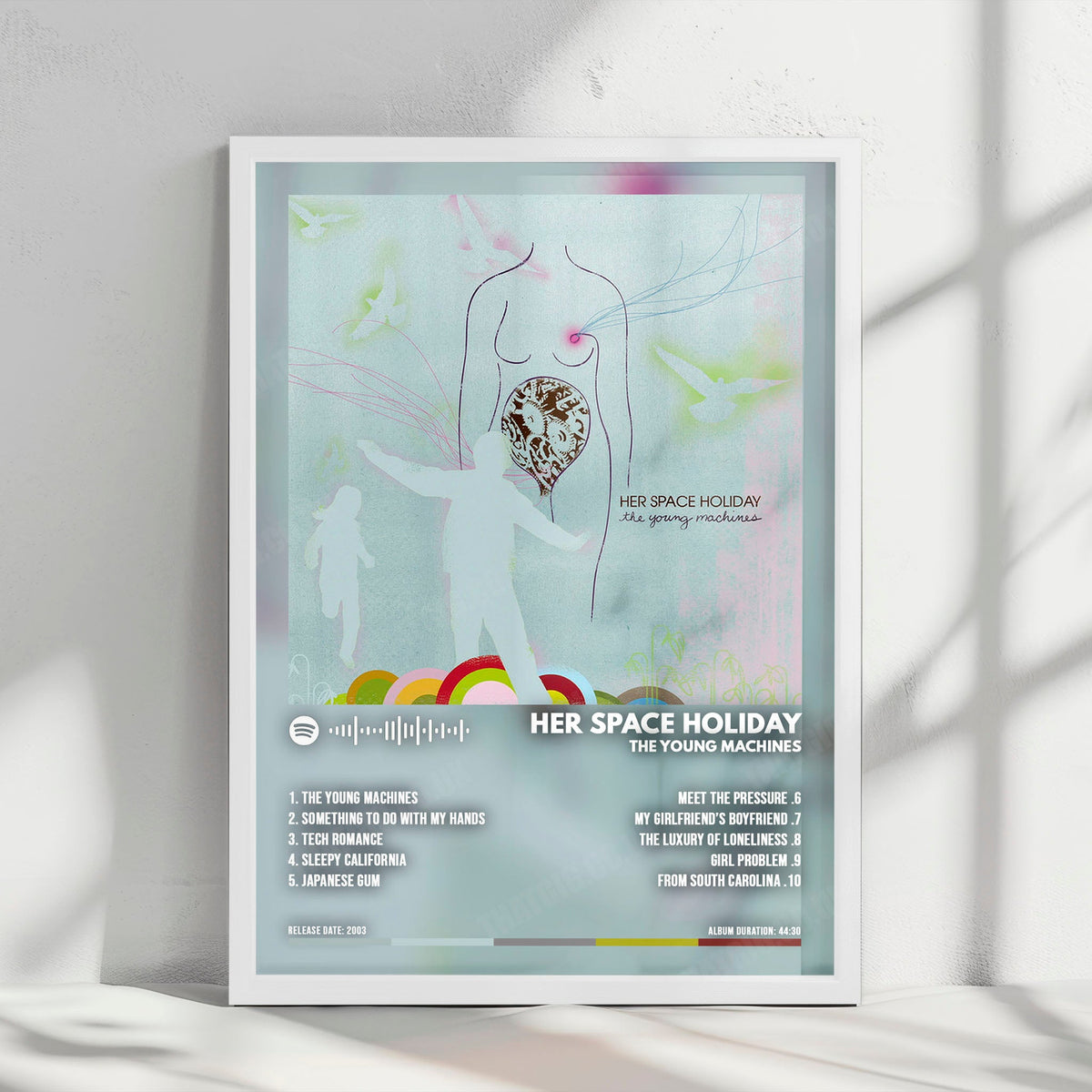 Her Space Holiday "The Young Machines" Album Cover Poster - with Complete Tracklist