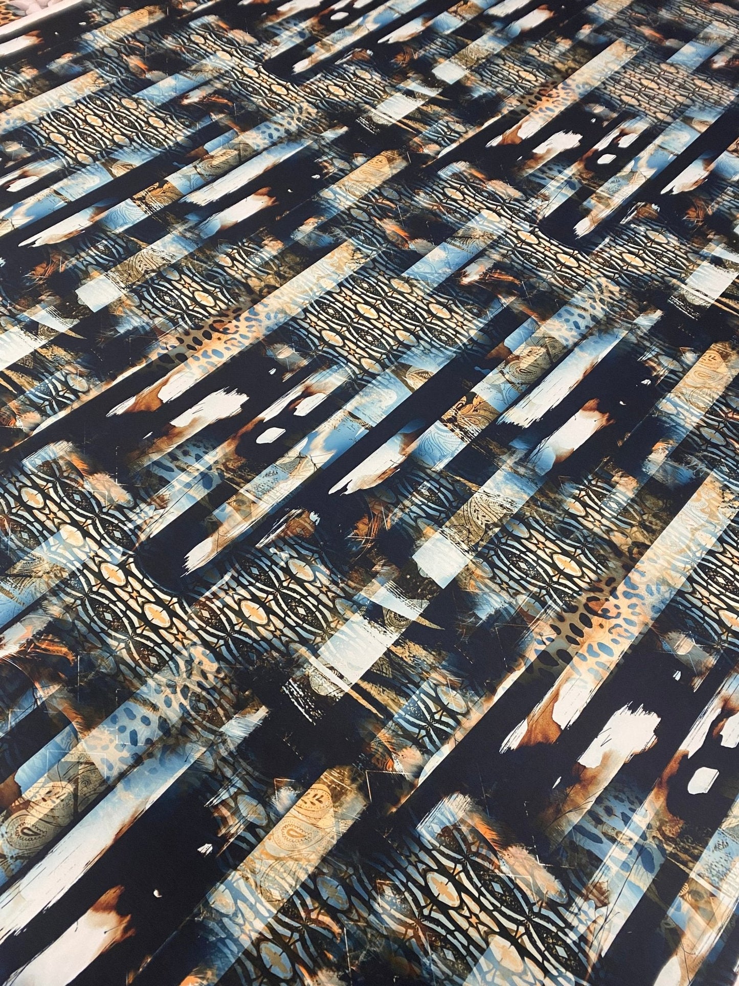 Abstract Animal Print Fabric – Custom Printed Fabric on Satin, Crepe, Spandex or Chiffon