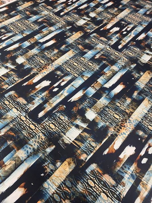 Abstract Animal Print Fabric – Custom Printed Fabric on Satin, Crepe, Spandex or Chiffon