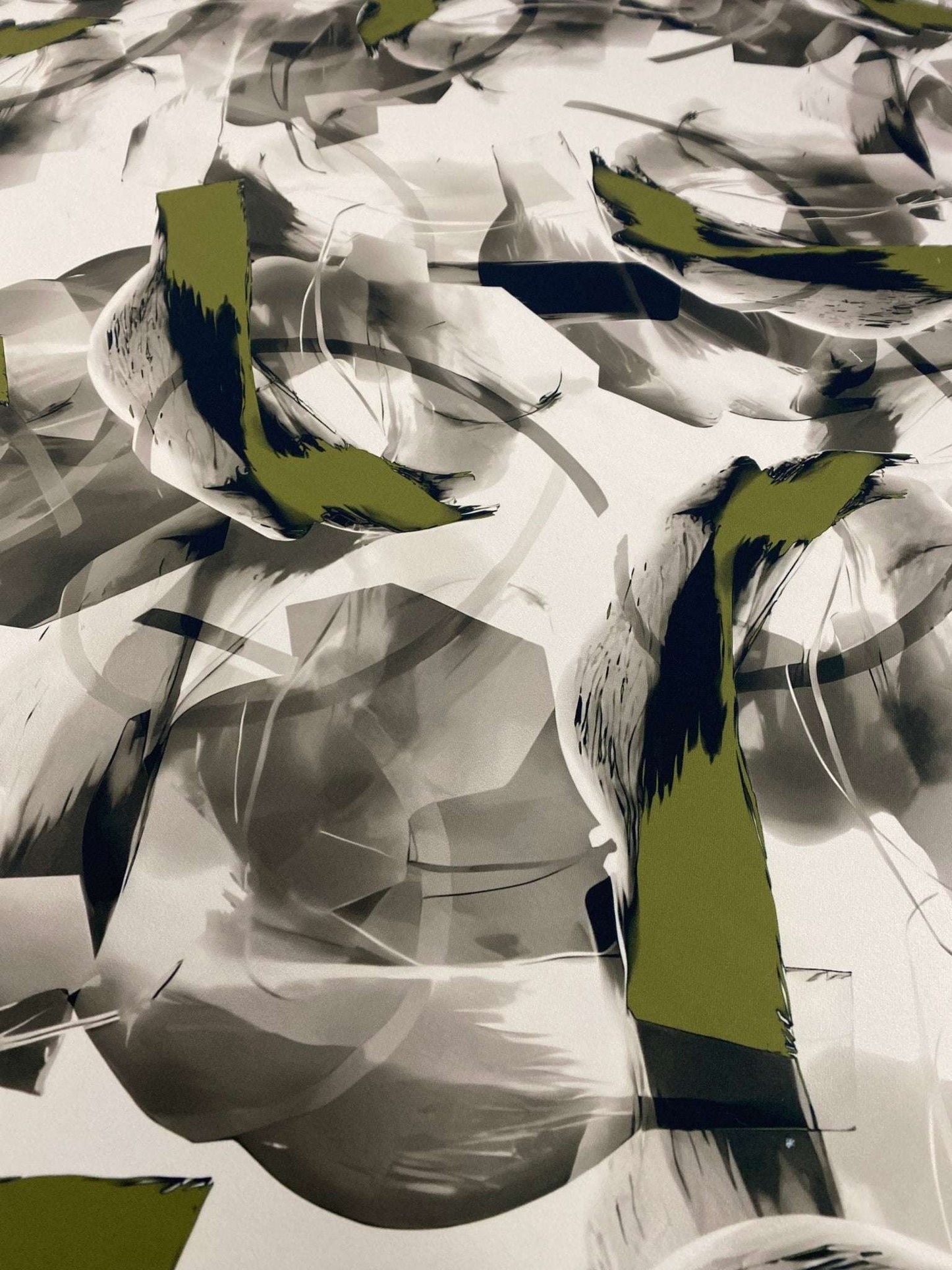 Abstract Artistic Brushstroke Fabric – Fabric by Metre, Multiple Options for Sewing & Dressmaking