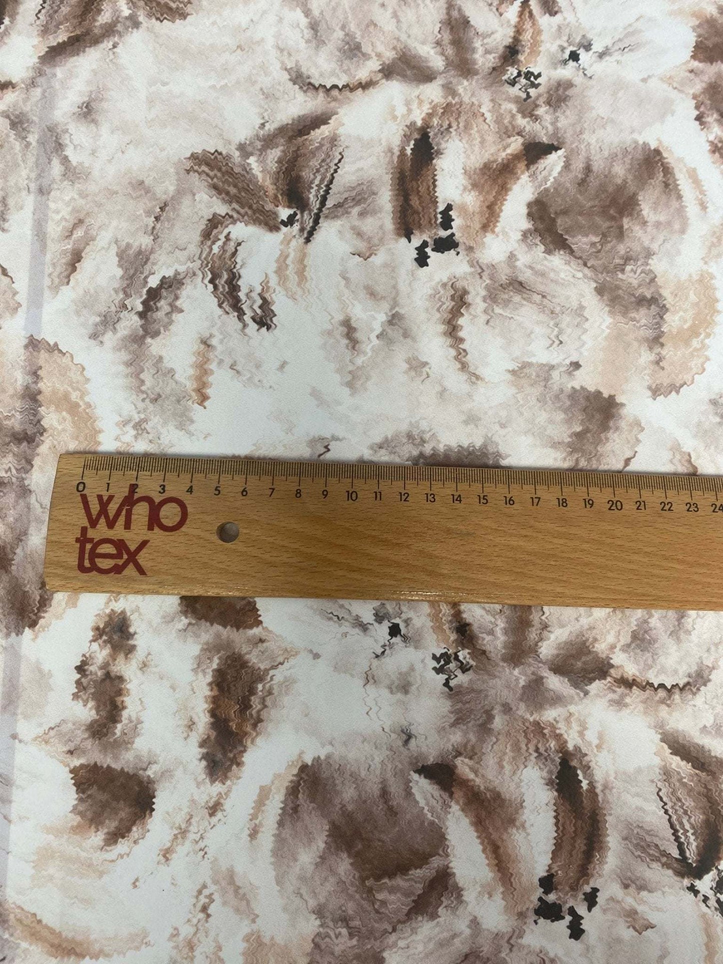 Abstract Brown Floral Fabric by Metre