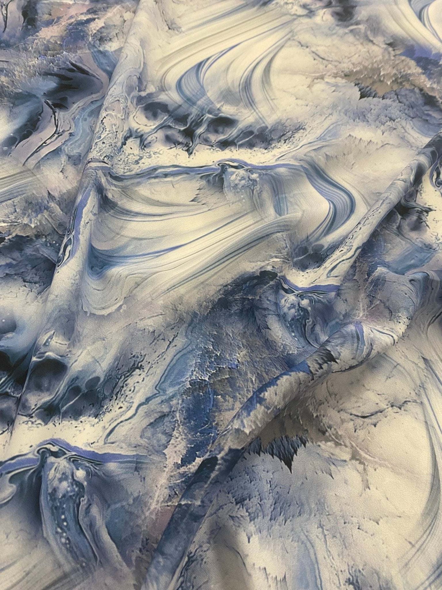 Abstract Marble Effect Fabric Sold by Metre