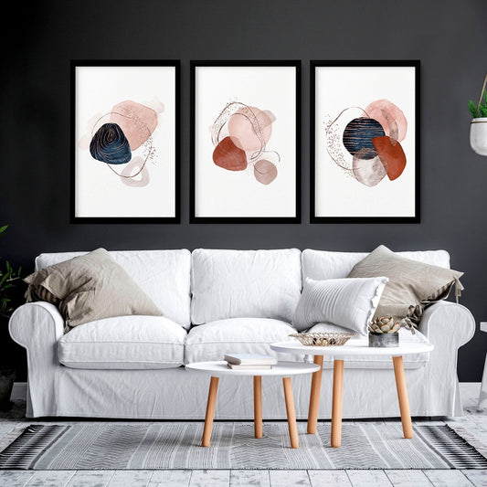 Mid century art prints | set of 3 wall art