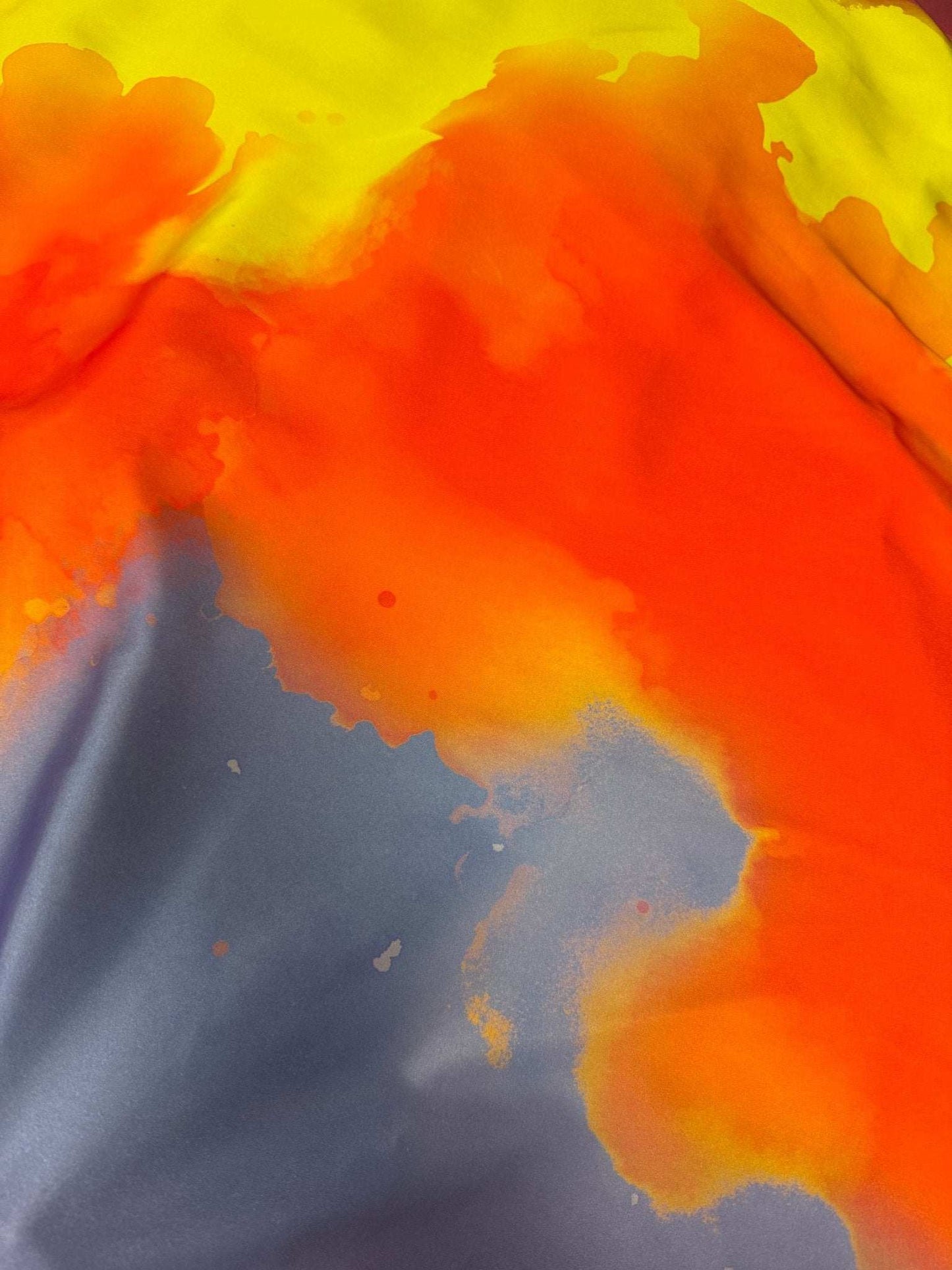 Abstract Watercolor Fabric, Vibrant and Artistic Design Fabric by the Metre
