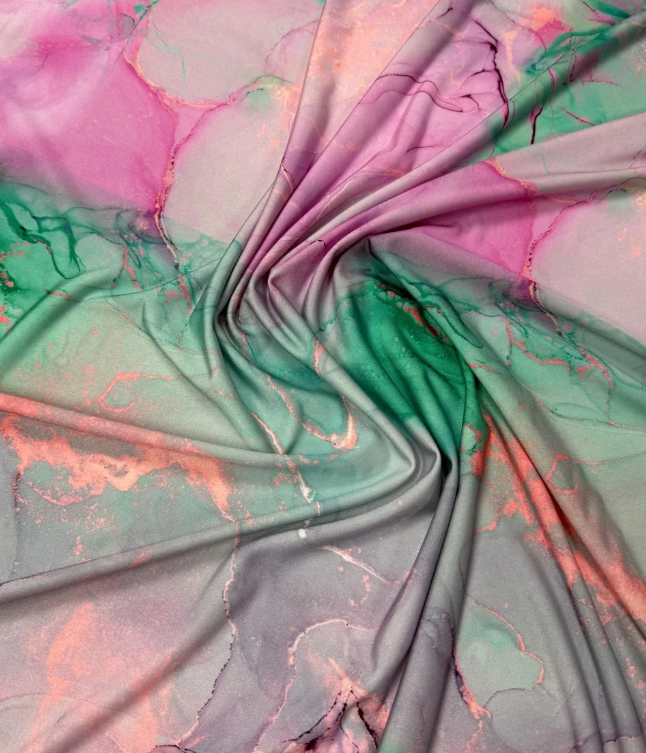 Abstract Watercolor Print Fabric By Metre