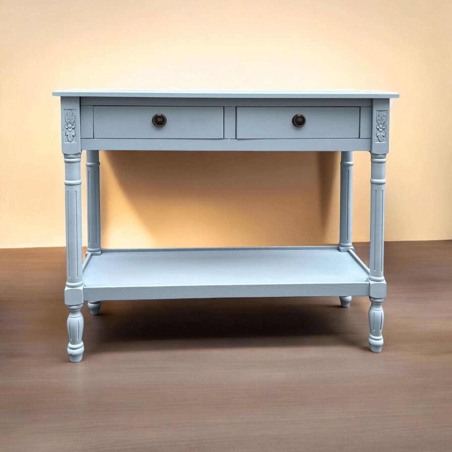 90CM 2 DRAWER SIDE TABLE