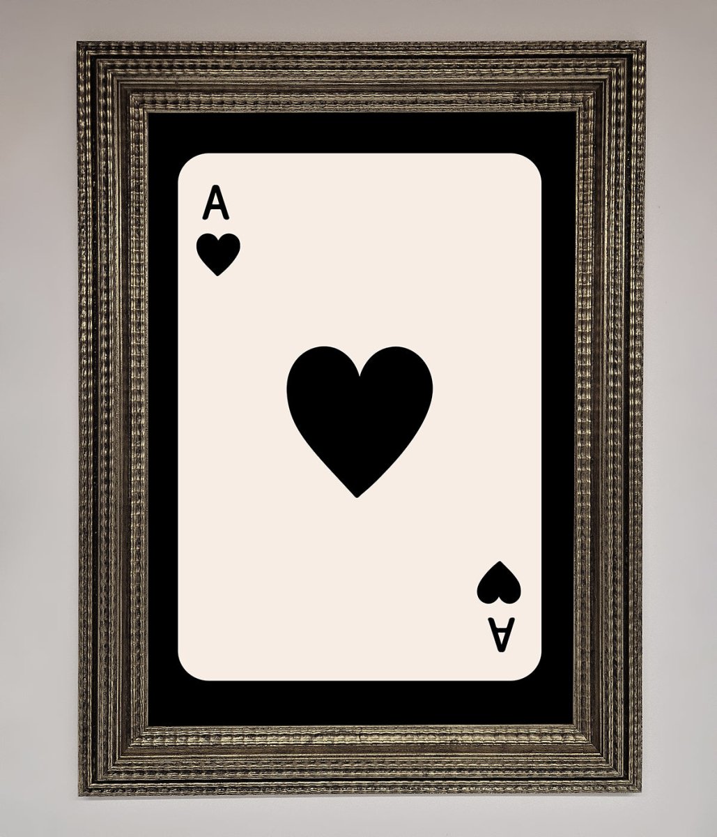 Ace Of Hearts Framed Poster