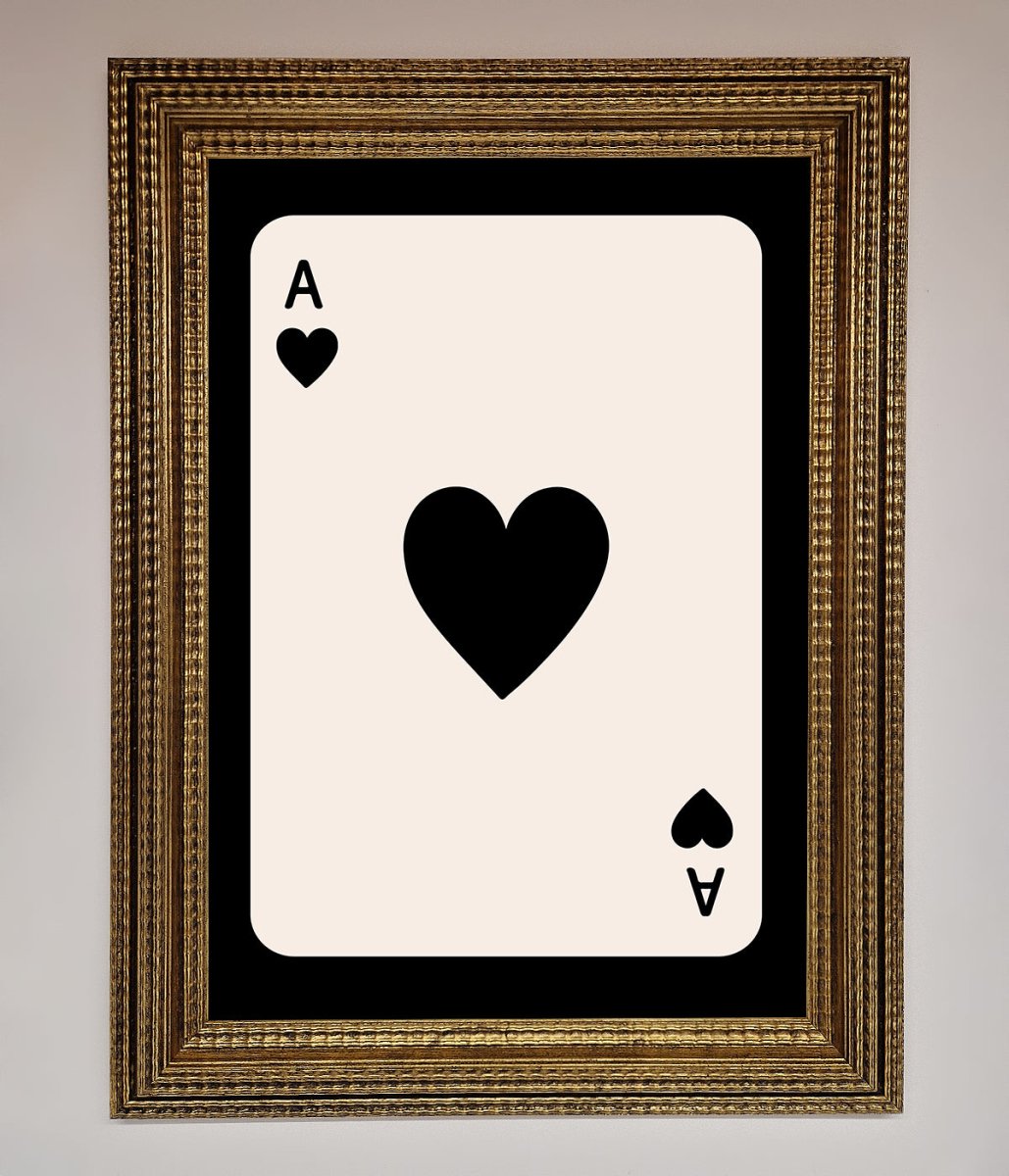 Ace Of Hearts Framed Poster