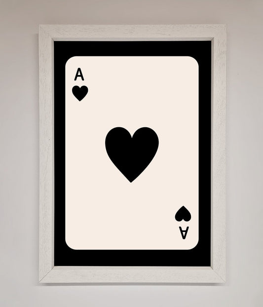 Ace Of Hearts Framed Poster