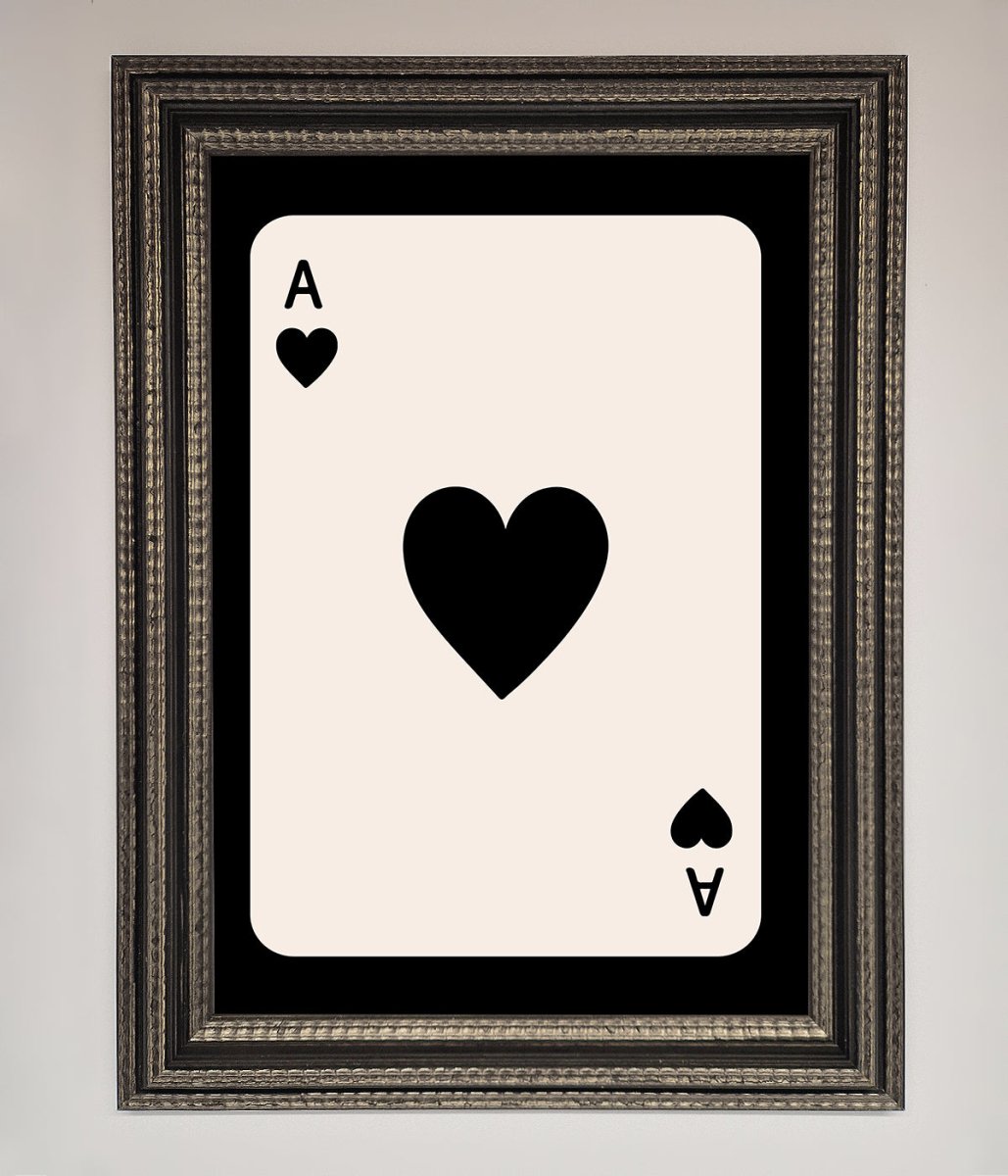 Ace Of Hearts Framed Poster