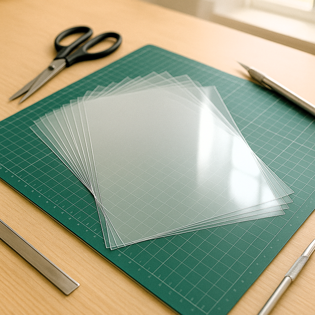20 x A6 Clear Acetate Sheets – 140 Micron Transparent Film for Aperture Cards, Crafts & OHP