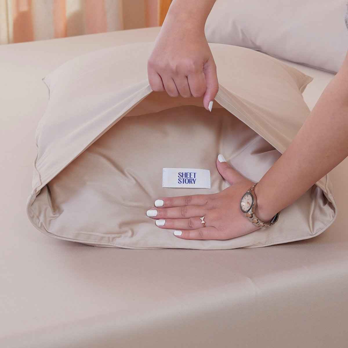 Ackly Bamboo - Beige Pillowcases Pair