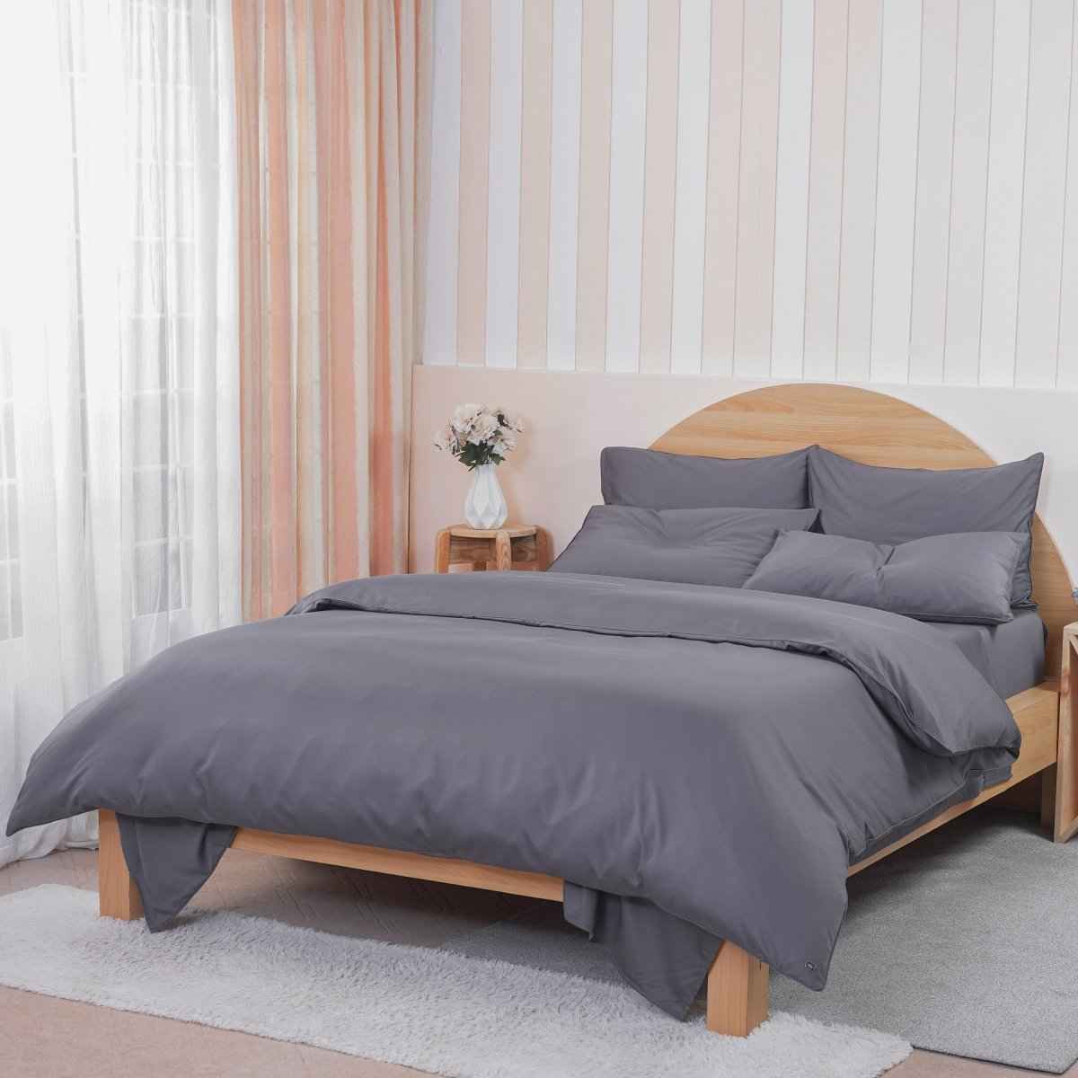 Ackly Bamboo - Charcoal Fitted Sheet