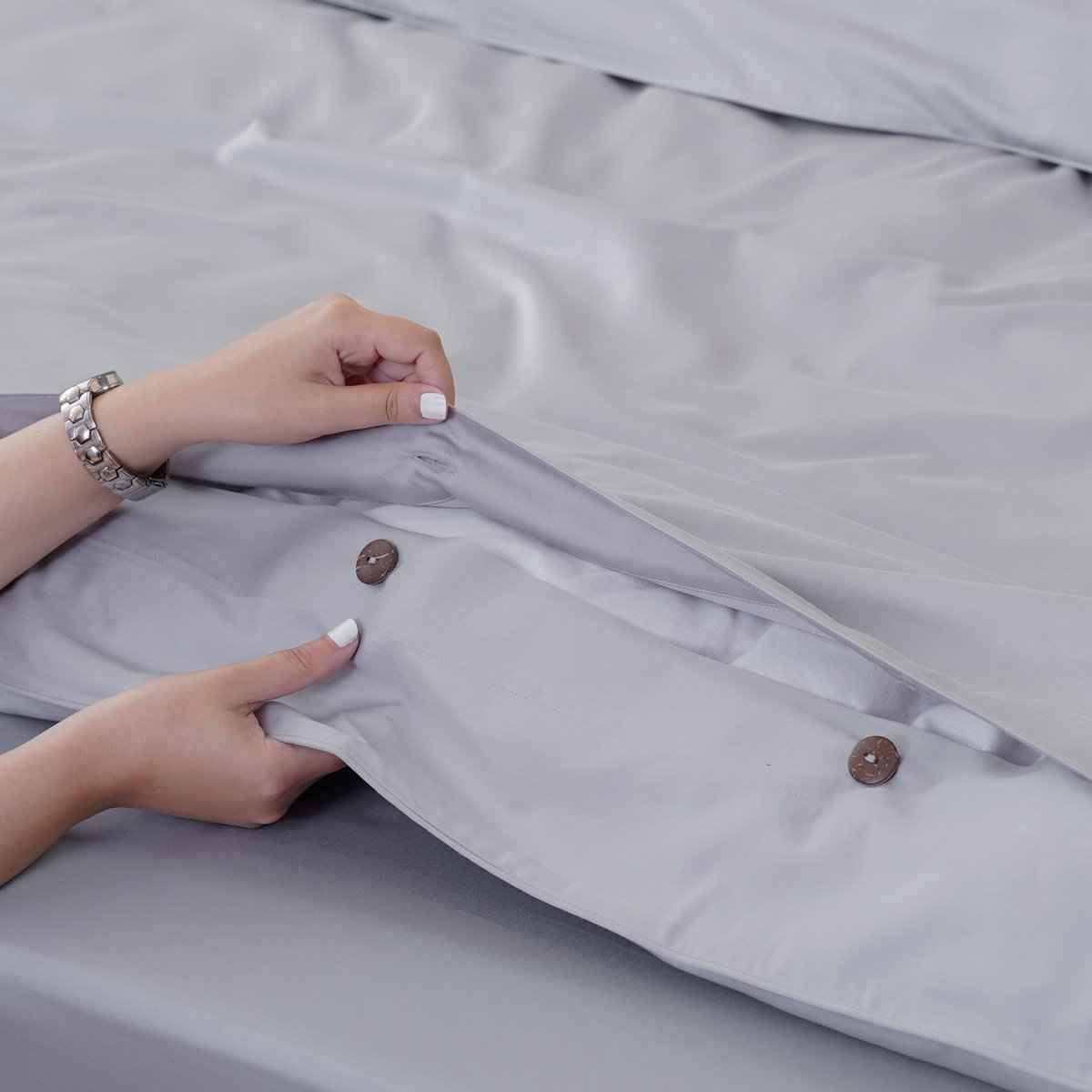 Ackly Bamboo - Dove Grey Duvet Cover