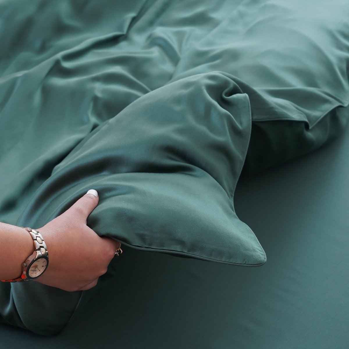 Ackly Bamboo - Royal Green Duvet Cover