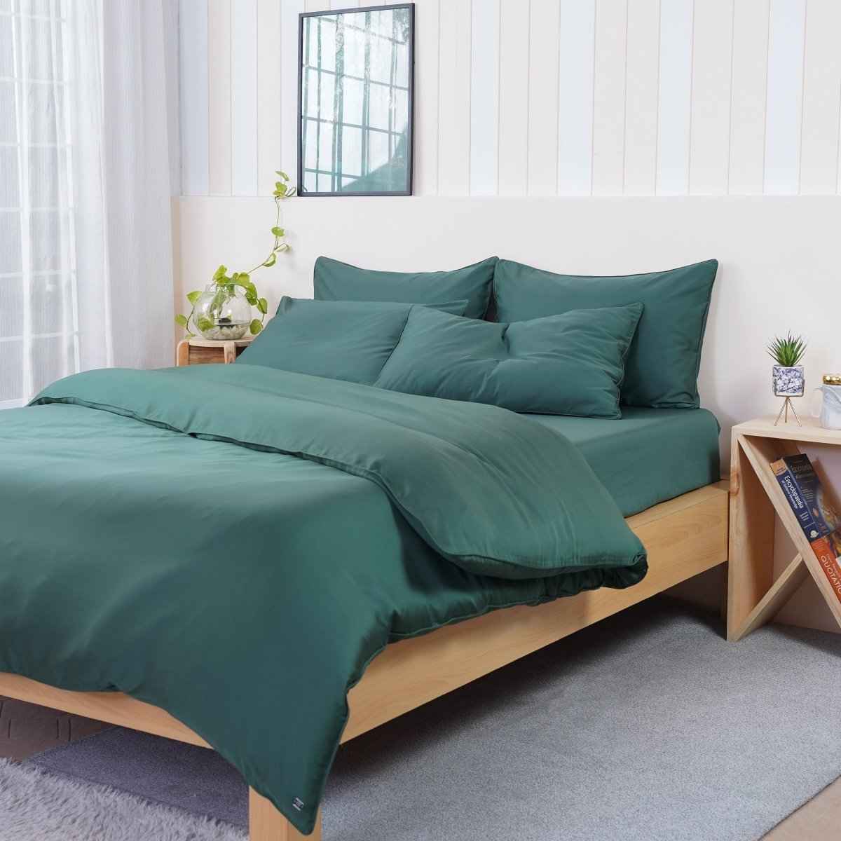 Ackly Bamboo - Royal Green Duvet Cover