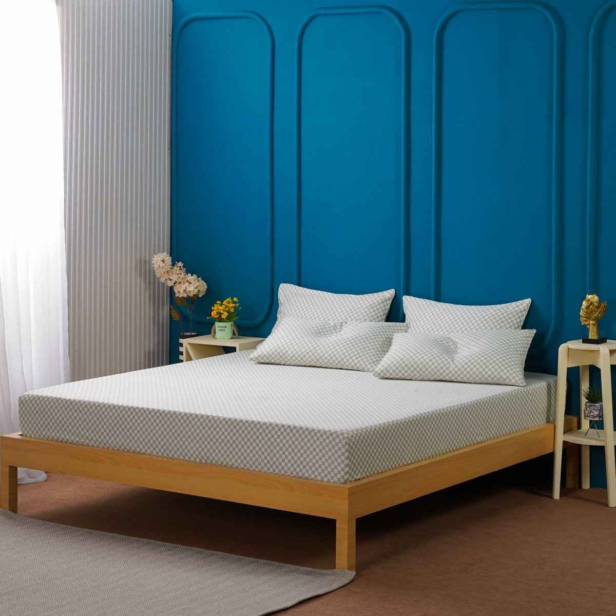 Ackly Bamboo - Sage Green Checkerboard Bedding