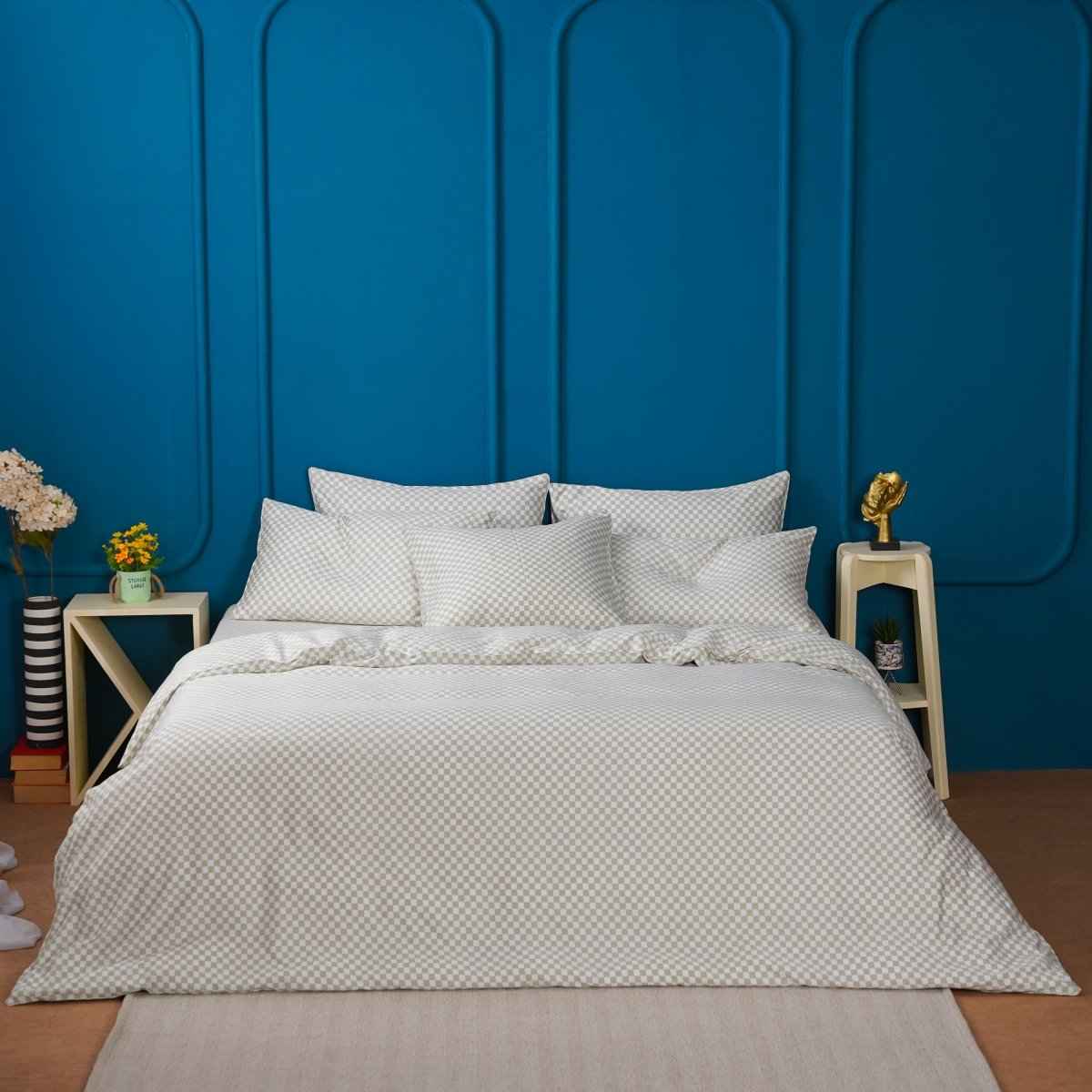 Ackly Bamboo - Sage Green Checkerboard Pillowcases Pair