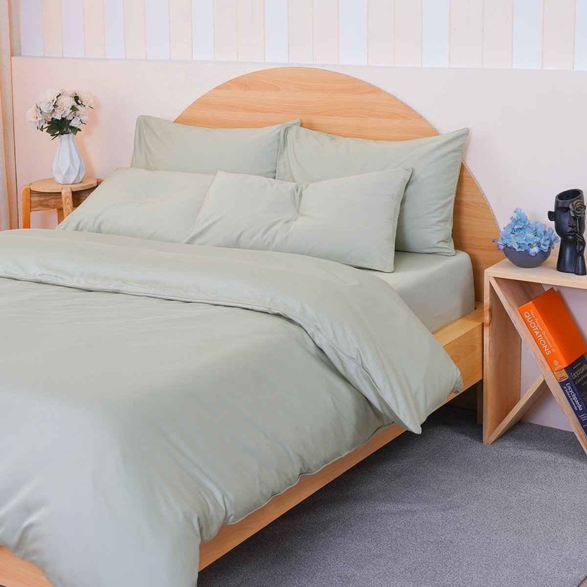 Ackly Bamboo - Sage Green Duvet Cover