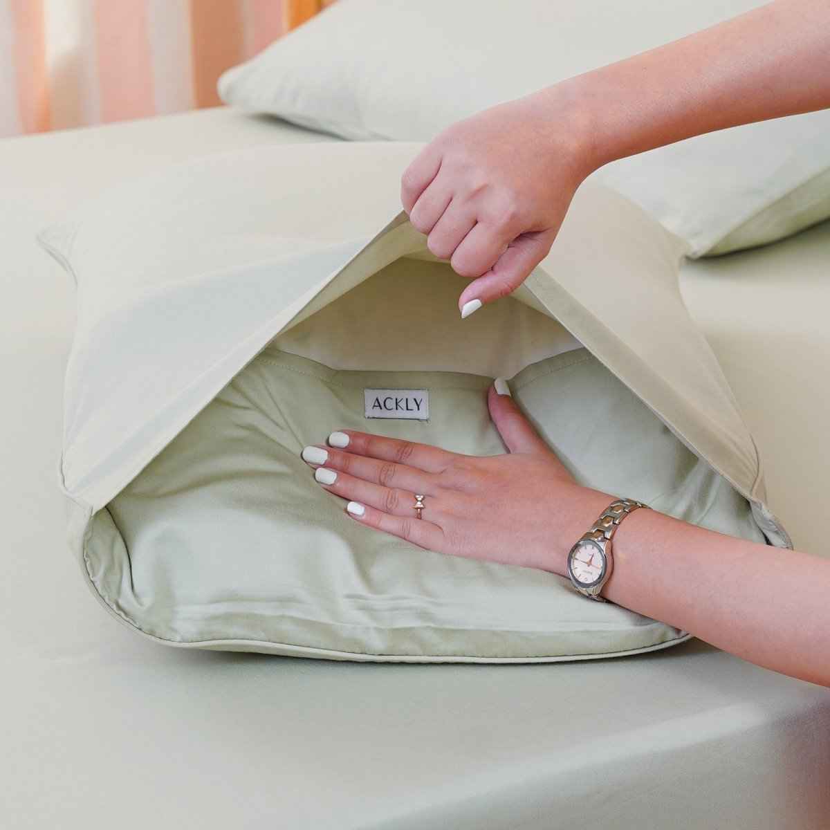 Ackly Bamboo - Sage Green Pillowcases Pair