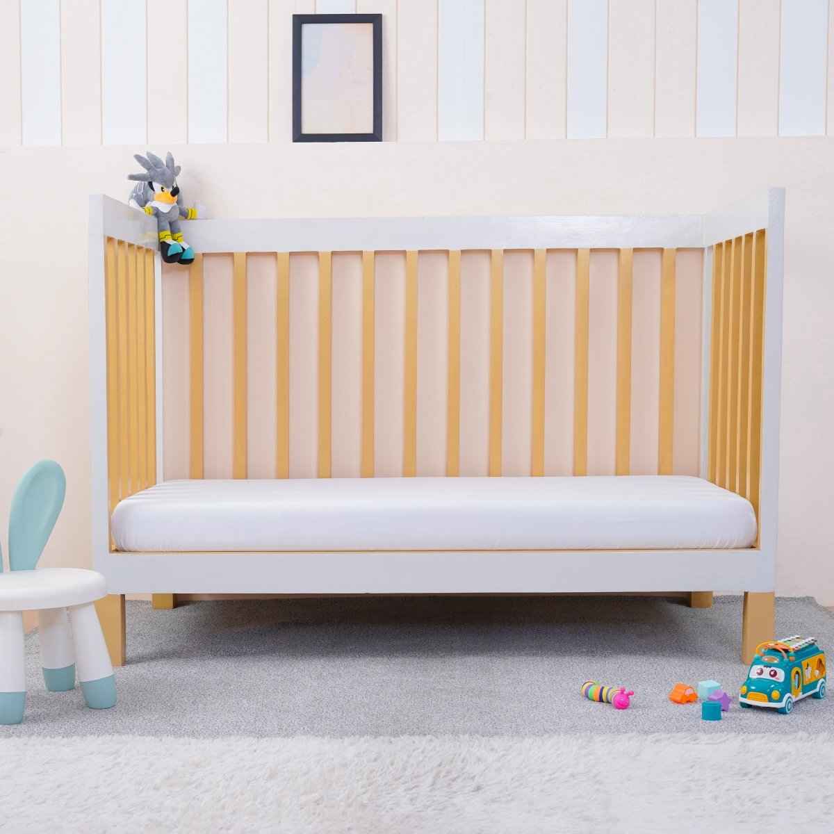 Ackly Bamboo - White Cot Bed Size Fitted Sheet