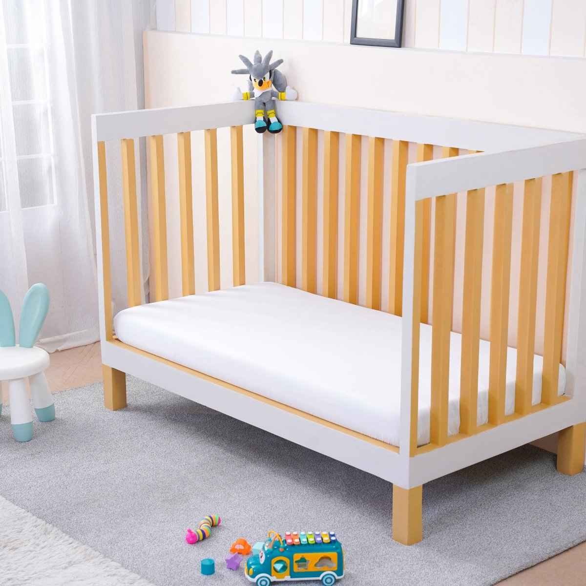 Ackly Bamboo - White Cot Bed Size Fitted Sheet