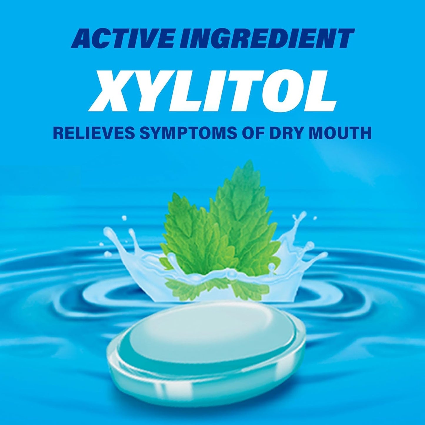 ACT Dry Mouth Lozenges Mint with Xylitol – 18 Count, Pack of 4