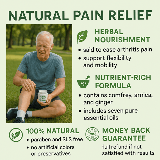 Active Life Ointment 120ml - 100% Natural Arthritis & Joint Pain Relief UK