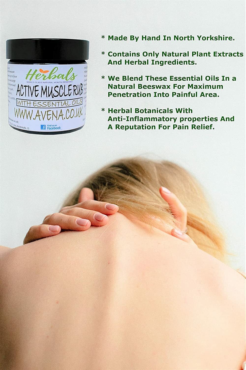 Active Muscle Rub Cream – 60ml – Handmade Herbal Muscle Balm