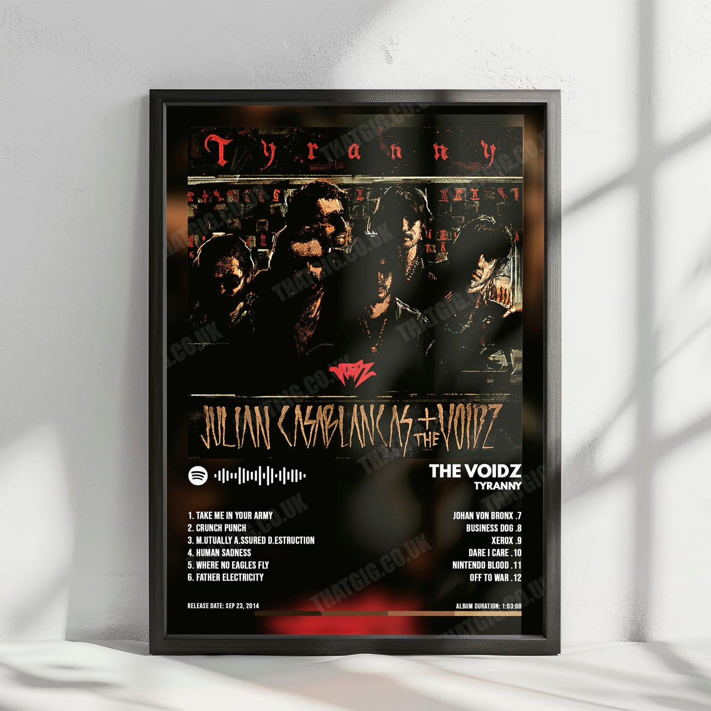 The Voidz "Tyranny" Album Cover Poster - with Complete Tracklist
