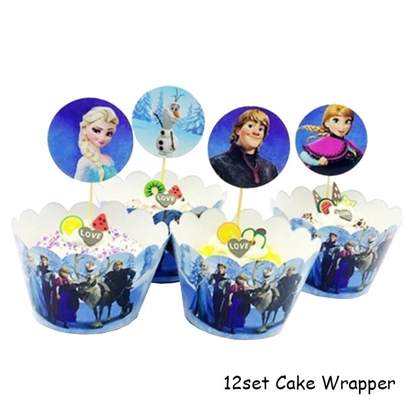 Frozen Anna Elsa Party Supplies – Disposable Plates Cups Napkins Balloons
