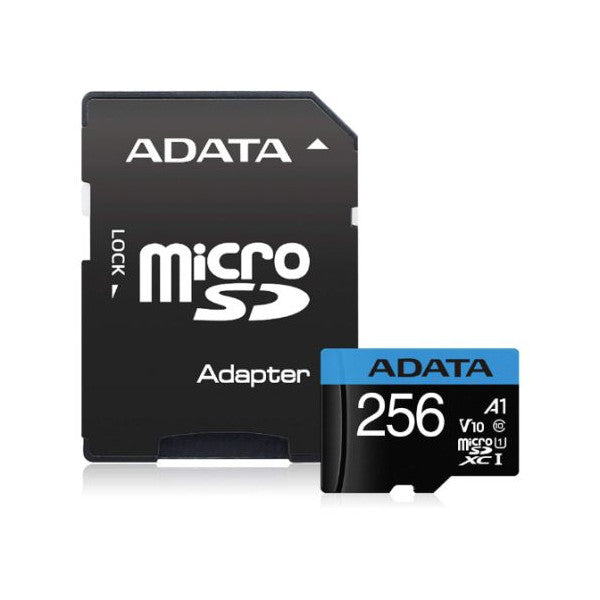 ADATA 256GB Premier Micro SDXC Card A1 Class 10 with SD Adapter