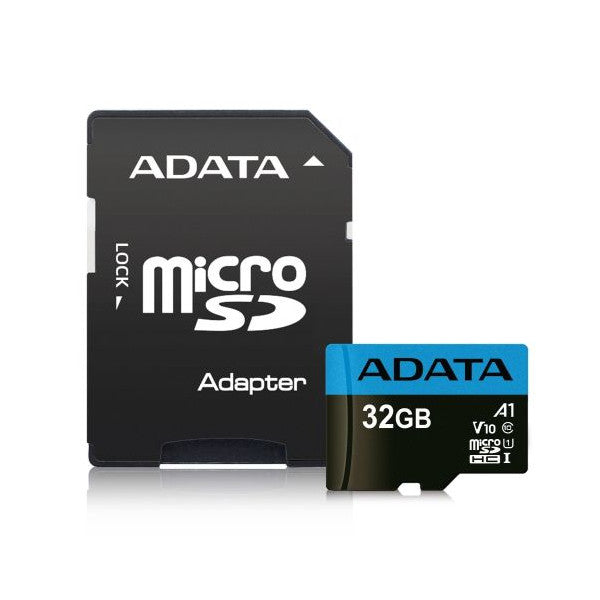 ADATA 32GB Premier Micro SDHC Card A1 Class 10 with SD Adapter