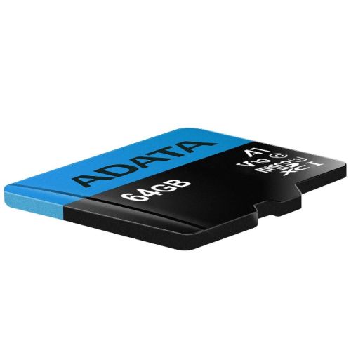 ADATA 64GB Premier Micro SDXC Card A1 Class 10 with SD Adapter