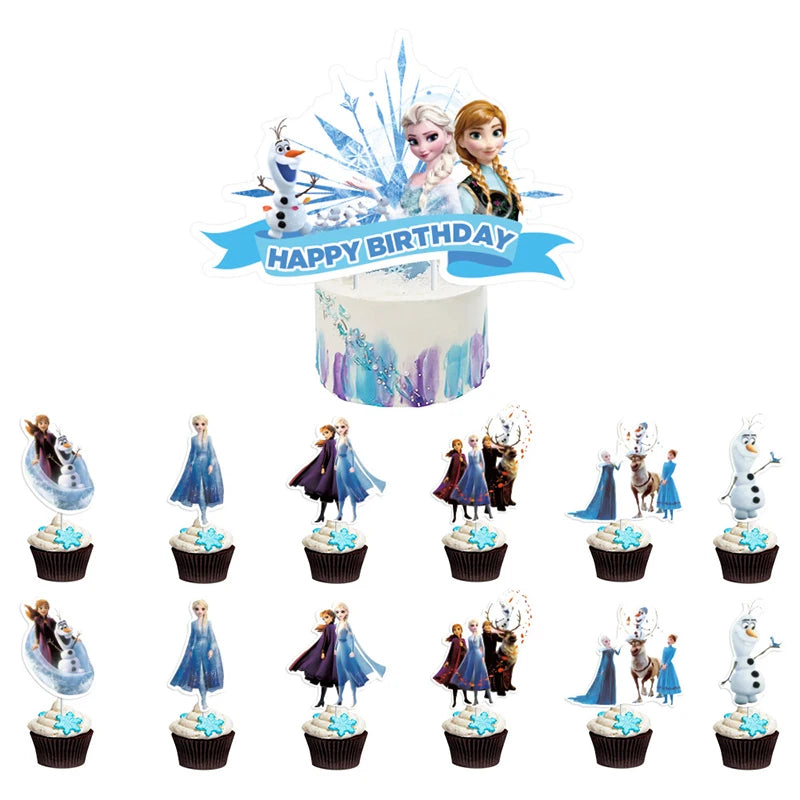 Frozen Anna Elsa Party Supplies – Disposable Plates Cups Napkins Balloons