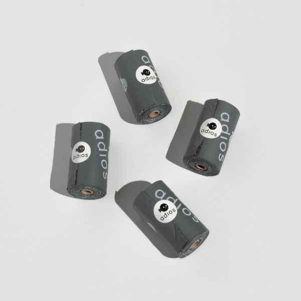 Adios Plastic Compstable Poo Bag Grey 15''s