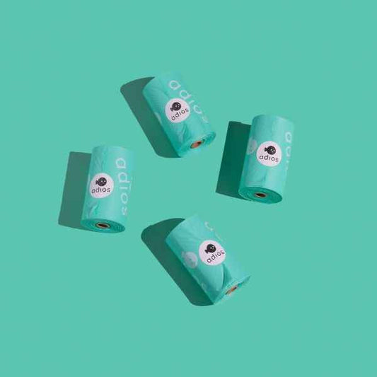 Adios Plastic Compstable Poo Bag Mint 15''s