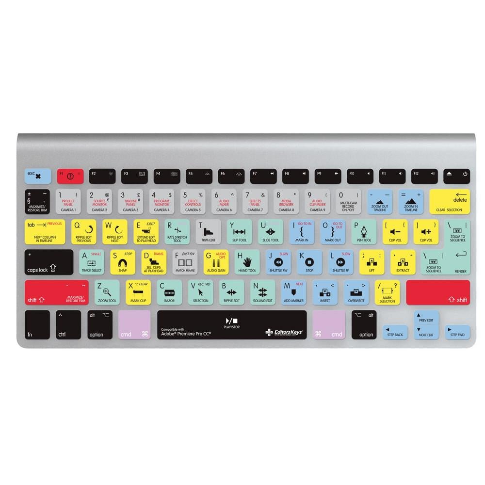 Adobe Premiere Keyboard Covers for MacBook and iMac