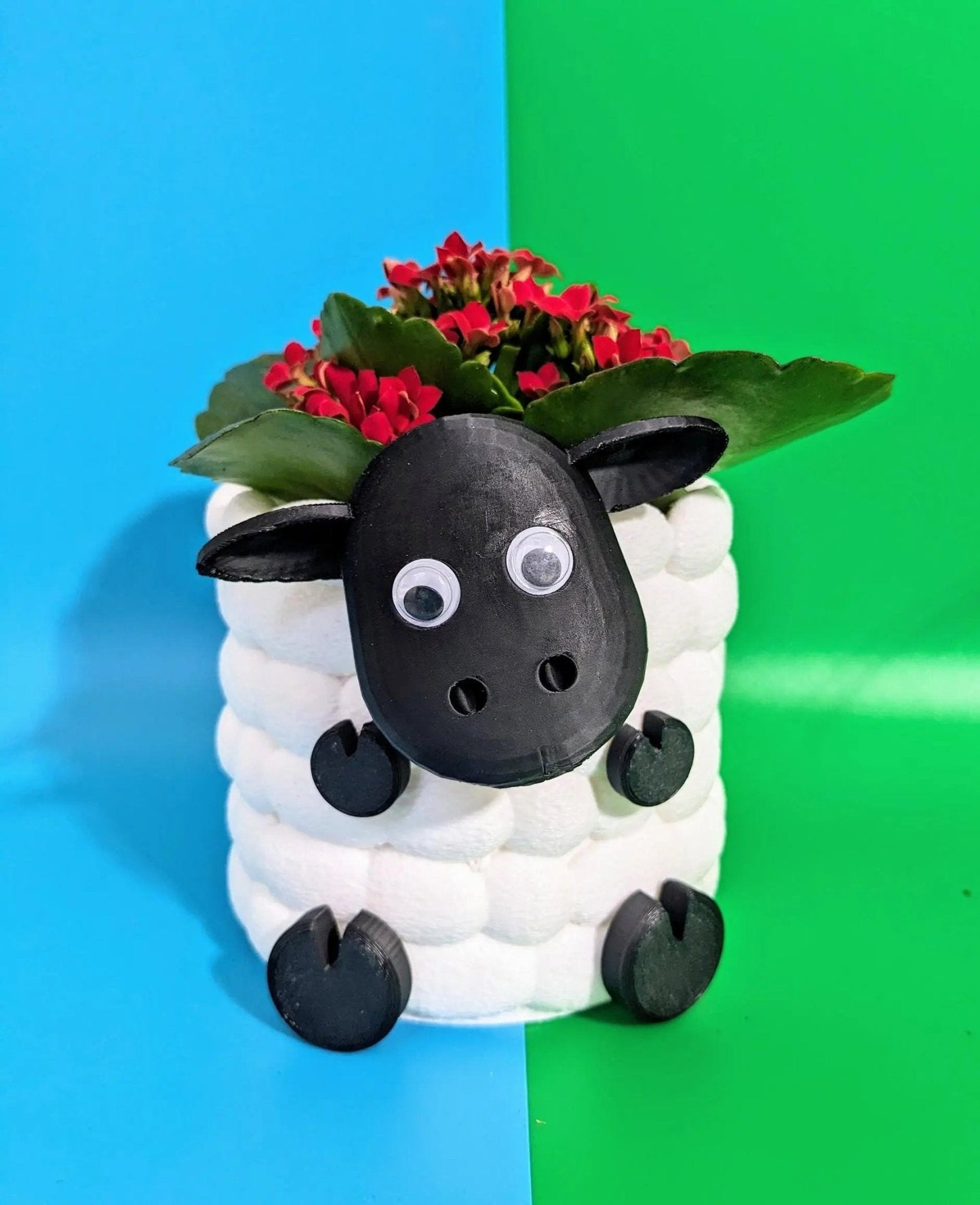 Adorable 3D Printed Sheep Planter -l Plant Pot for Succulents & Small Plants