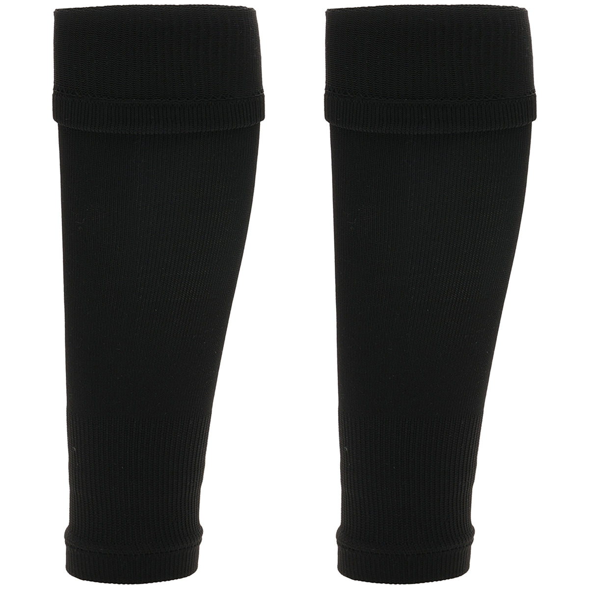 Sock Stack Adults Black Football Leg Sleeve Socks Compression Support Over Shin Pads