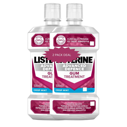 Advanced Defence Gum Treatment Mint Mouthwash 500ml | 16.9 Fl Oz – 2 Pack