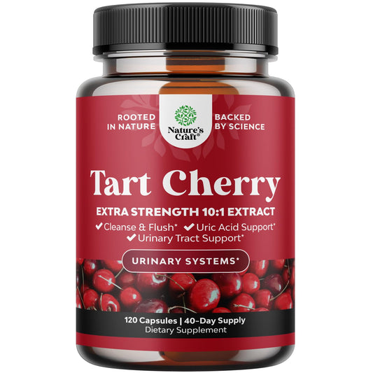 Advanced Tart Cherry Extract Capsules - 750mg | Uric Acid & Joint Support | 120 Count