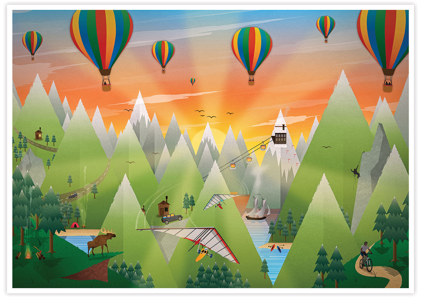 Adventure Land Art Print for Kids
