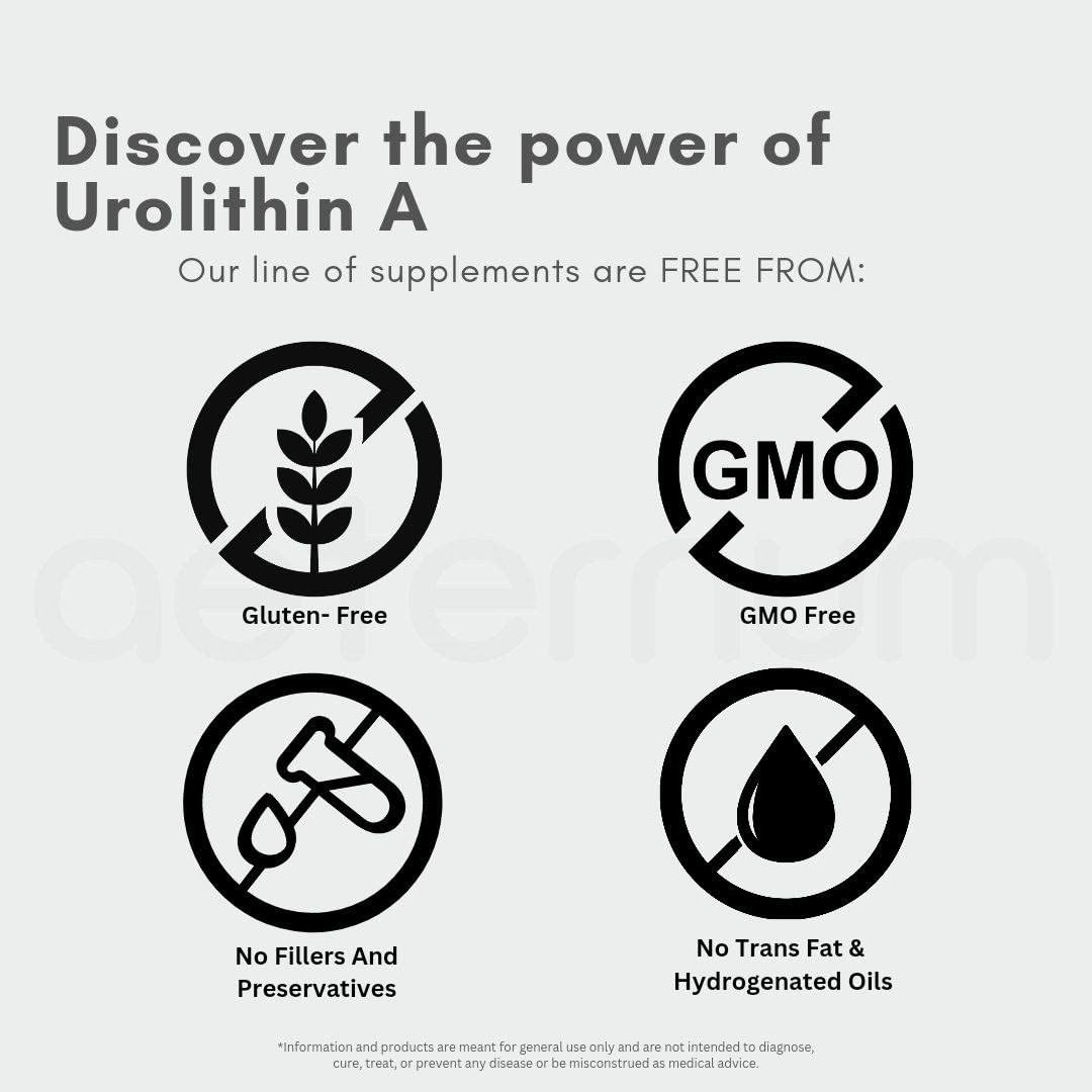 aeternum Urolithin A - UA - Capsules - 500mg - 60 Capsules