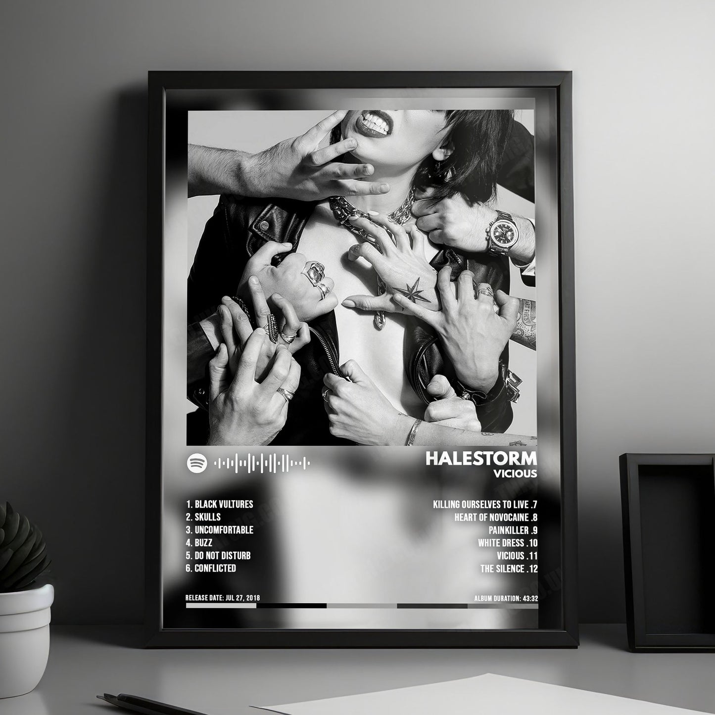 Halestorm "Vicious  " Album Cover Poster - with Complete Tracklist